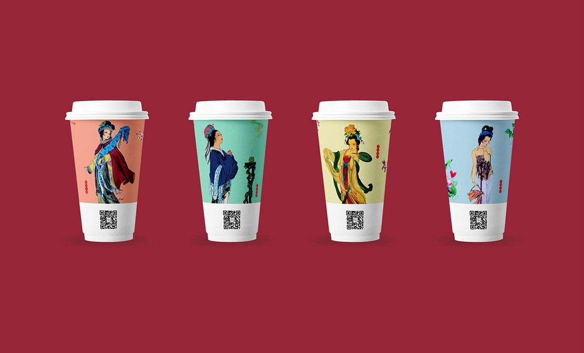 茶花赋奶茶品牌包装设计 茶花赋奶茶品牌包装设计